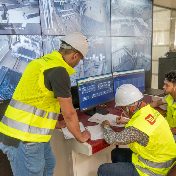 Salle de controle pour les usines