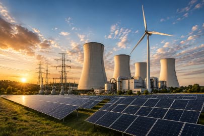 Différente centrales de production d'énergie