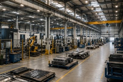 L'intérieur d'un site industriel